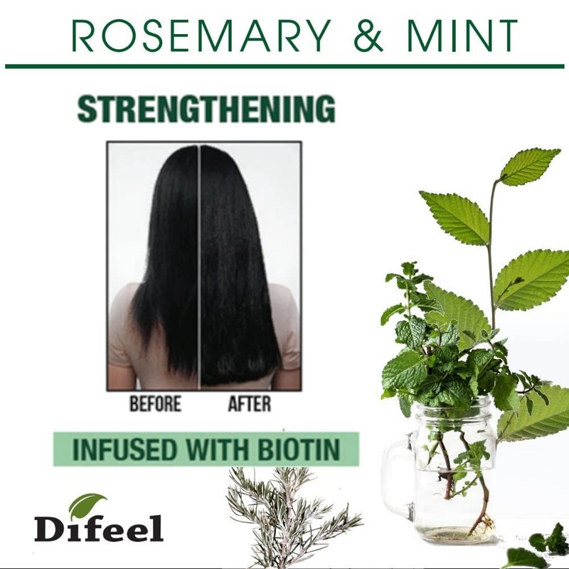 Luxury Rosemary & Mint Hair Oil with Biotin - Strengthens & Nourishes - 7.1 oz gallery