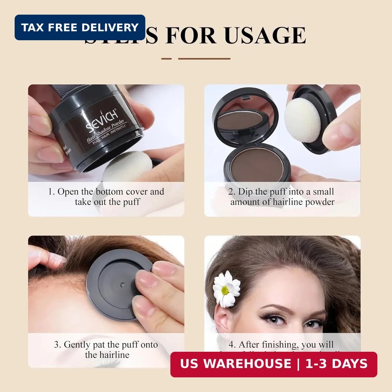 Sevich Hairline Powder,Instantly Conceals Hair Loss, Root Touch up Powder, Hair gallery