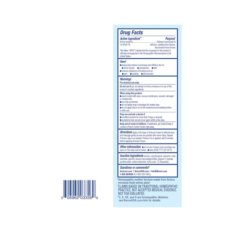 Boiron Arnica Cream 25 Ounce Natural Pain Relief for Muscle Aches and Bruises gallery