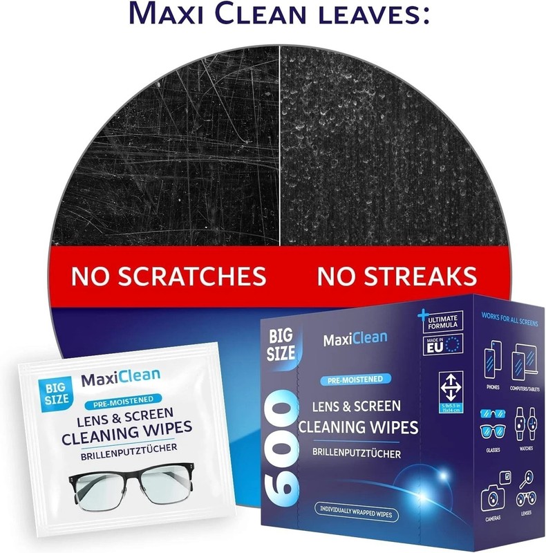 Individually Wrapped Lens Wipes - 600 Eco-Friendly, Ammonia-Free Cleaning Wipes gallery