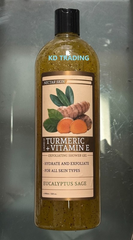 NECTAR SKIN Turmeric Vitamin E Exfoliating Shower Gel Eucalyptus Sage 946ML
