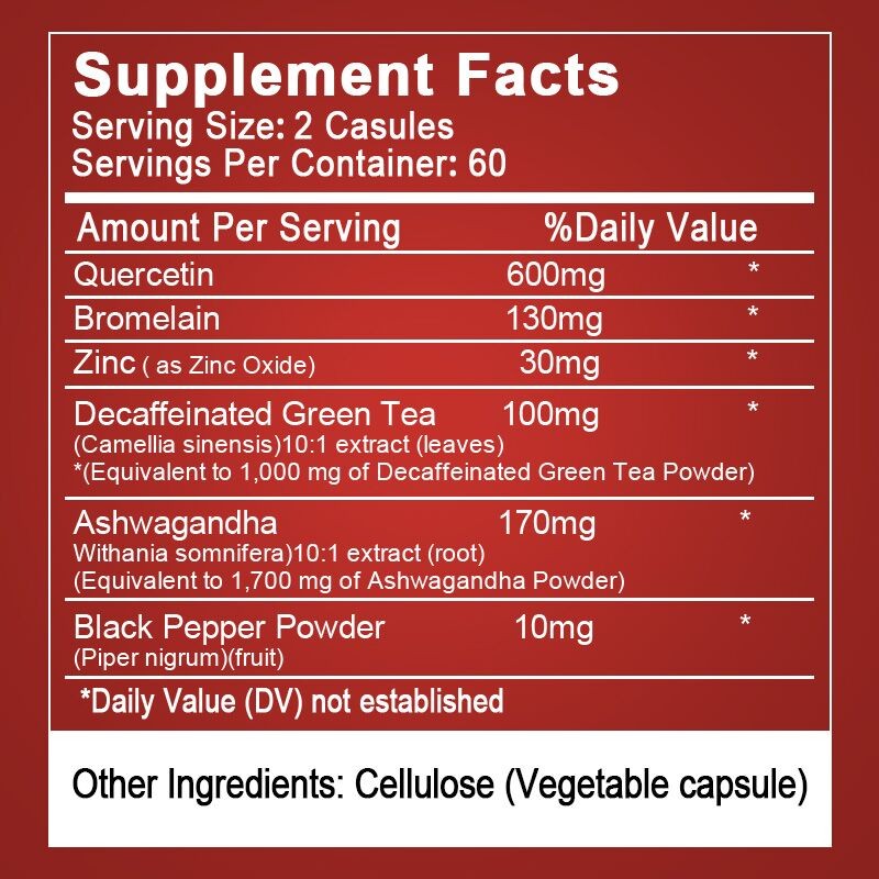 Quercetin Supplement with Vitamin C and Zinc - Ultimate Immune Booster gallery
