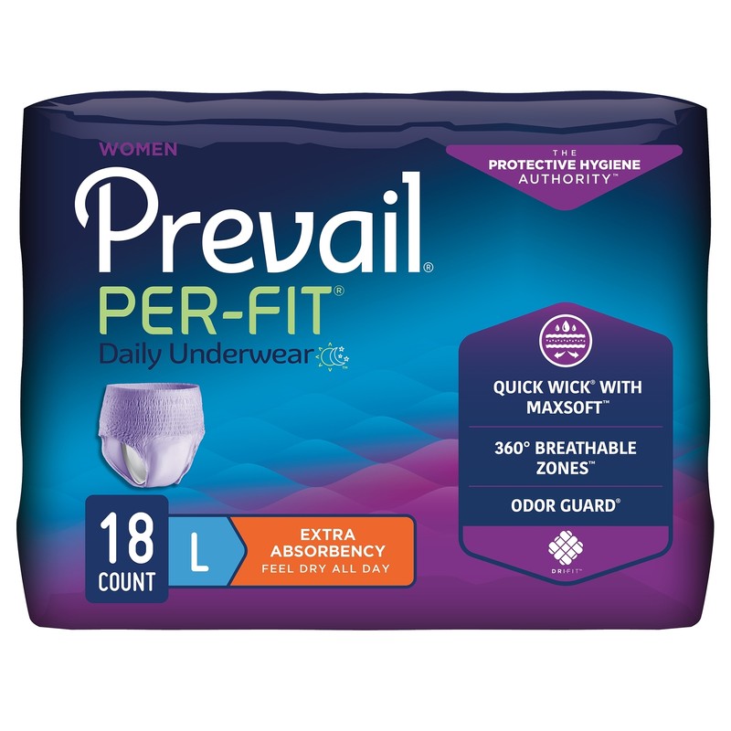 Prevail Disposable Underwear Female Large Extra 18 Ct