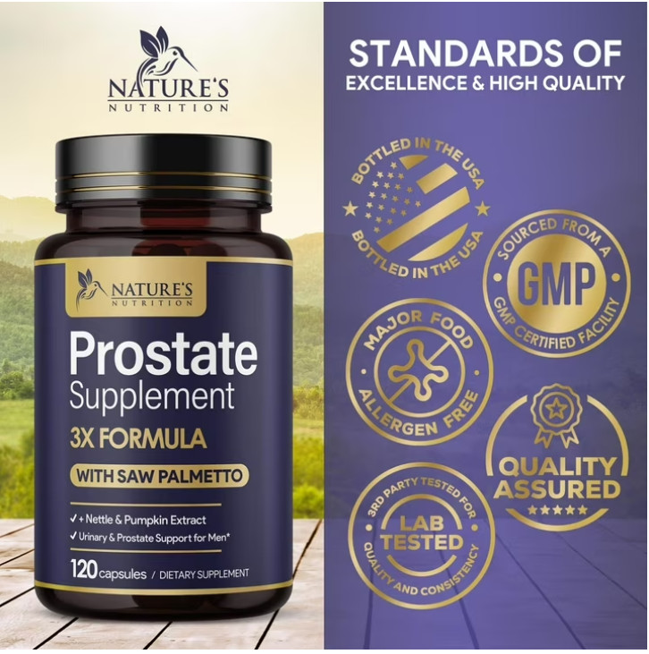 Prostate Health 1000mg 3X Formula w/ Saw Palmetto Capsules for Men gallery