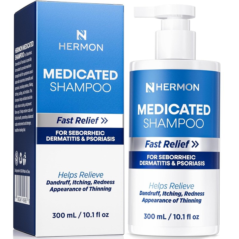 Medicated Shampoo for Scalp Seborrheic Dermatitis & Psoriasis: Plant-Based Formu