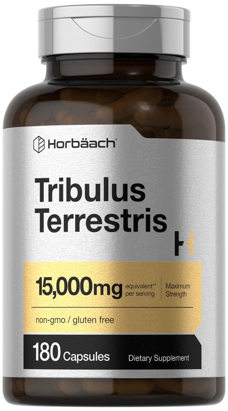 Horbäach Tribulus Terrestris for Men | 180 Capsules | 180 Count (Pack of 1)