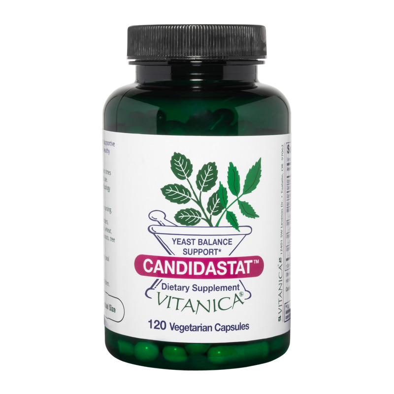 Vitanica, Candidastat, Yeast Balance Supplement & Support, Vegan, 120 Capsules