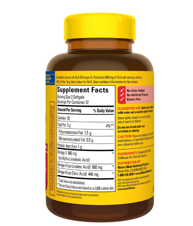 Nature Made Triple Omega 3-6-9 Softgels, 74 Count gallery