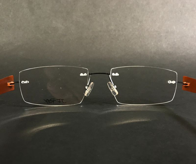 J.F. Rey Eyeglasses Frames JF2595 0000 Black Copper Brown Rimless 54-18.5-143 gallery