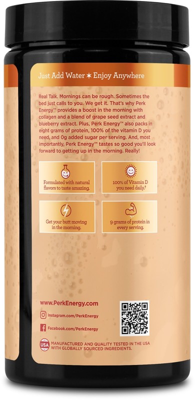 Perk Energy Original Vanilla Caramel Steamer Flavored Drink Powder (20 Servings) gallery