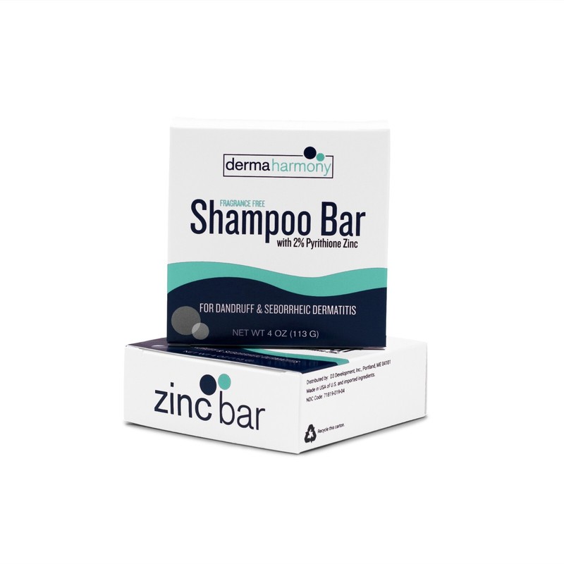 2% Pyrithione Zinc Shampoo Bar – Fragrance-Free (2 Bars)