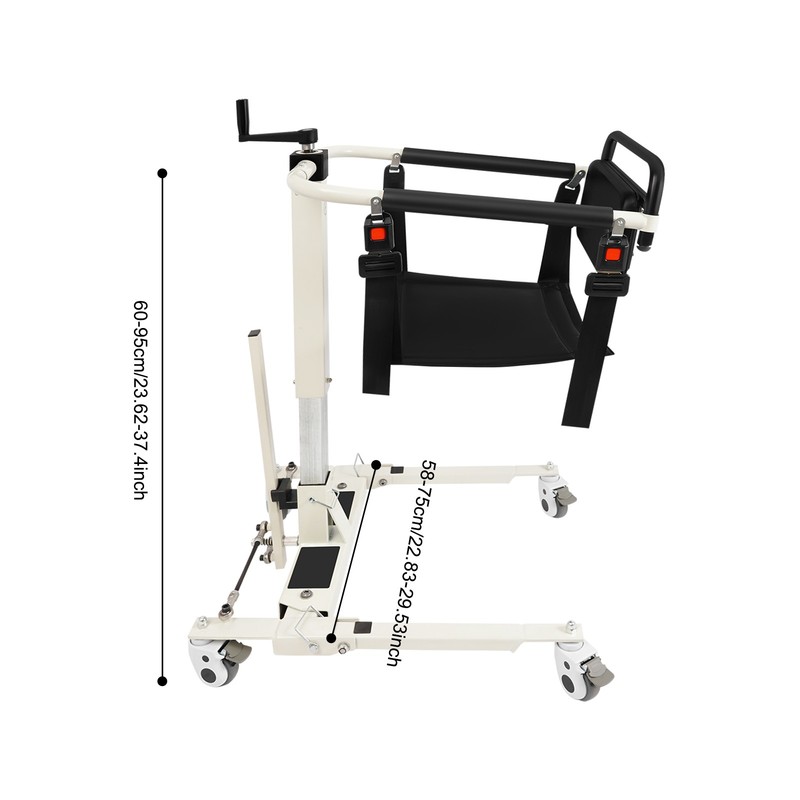265 lbs Patient Lift Transfer Chair Portable Patient Lift Wheelchair for Elderly gallery