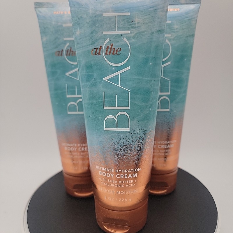 3X Bath and Body Works AT THE BEACH Ultimate Hydration body Cream 8 fl oz Summer gallery
