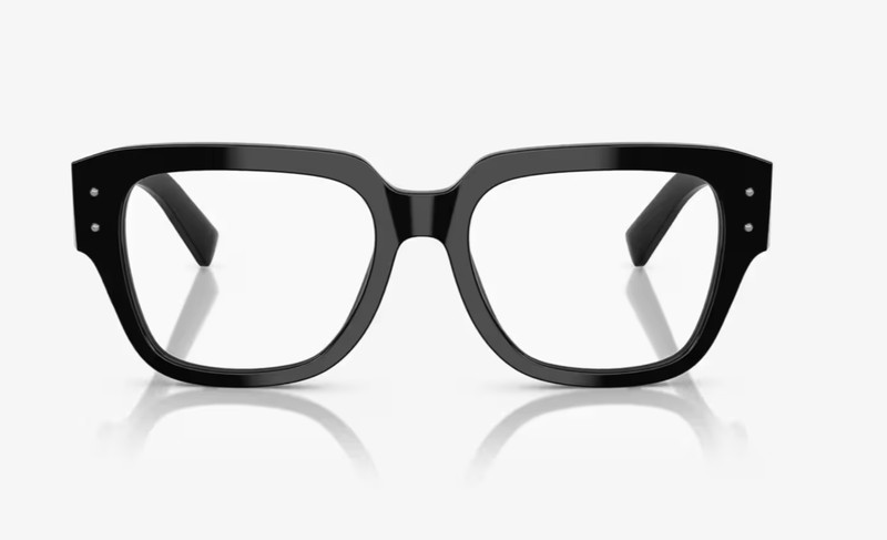 New DOLCE & GABBANA Eyeglasses DG 3405 501 54-18 140 Shiny Black & Chrome Frames gallery