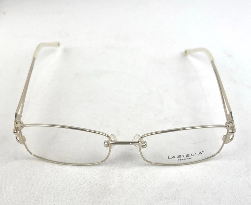 La Stella Italy Women's Eyeglass Frame LS264 OO Gold Tone 50-17-135 Full Rim New gallery