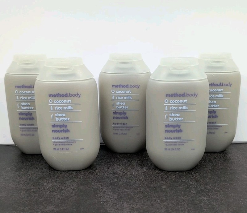 Method Body Wash Coconut Rice Milk 3.4oz Simply Nourish Travel Size 5 Pk gallery