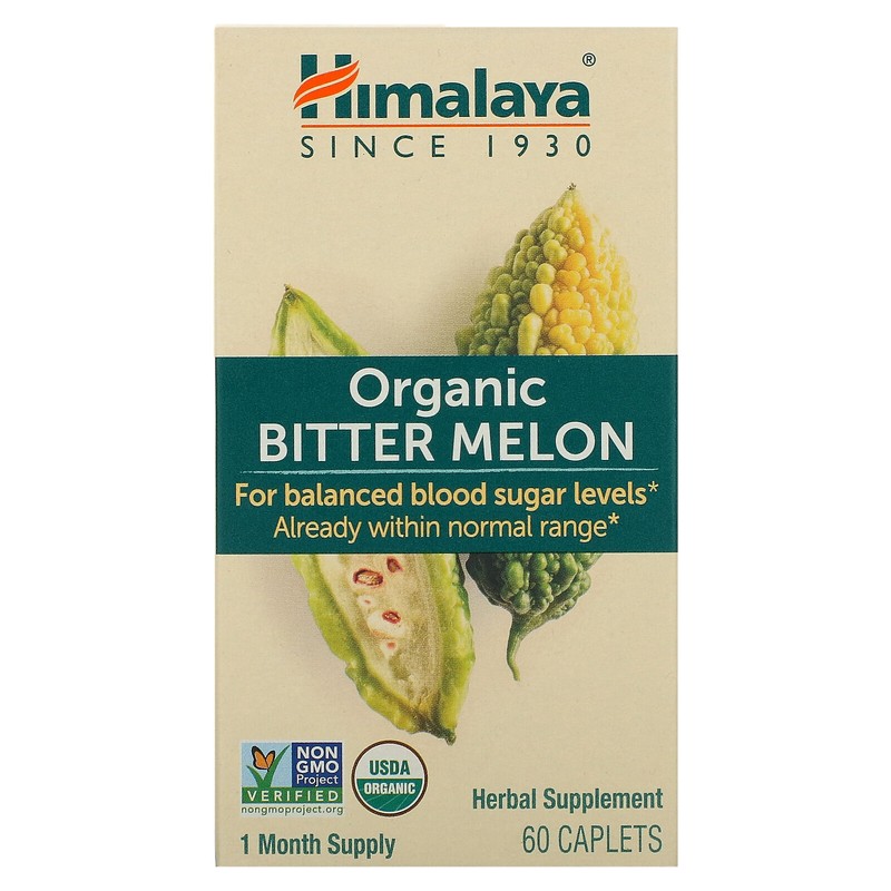 Himalaya Bitter Melon 60 Caplets Dairy-Free, Gluten-Free, GMP Quality Assured,