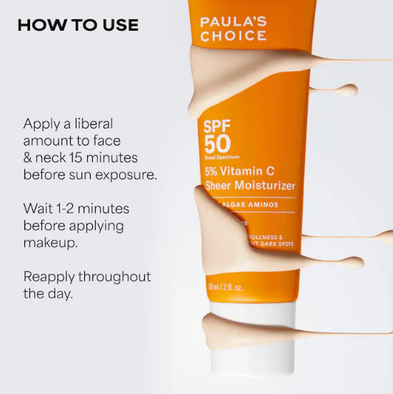 NIB 100% Authentic Paula's Choice 5% Vitamin C Facial Moisturizer SPF 50, 2 oz gallery