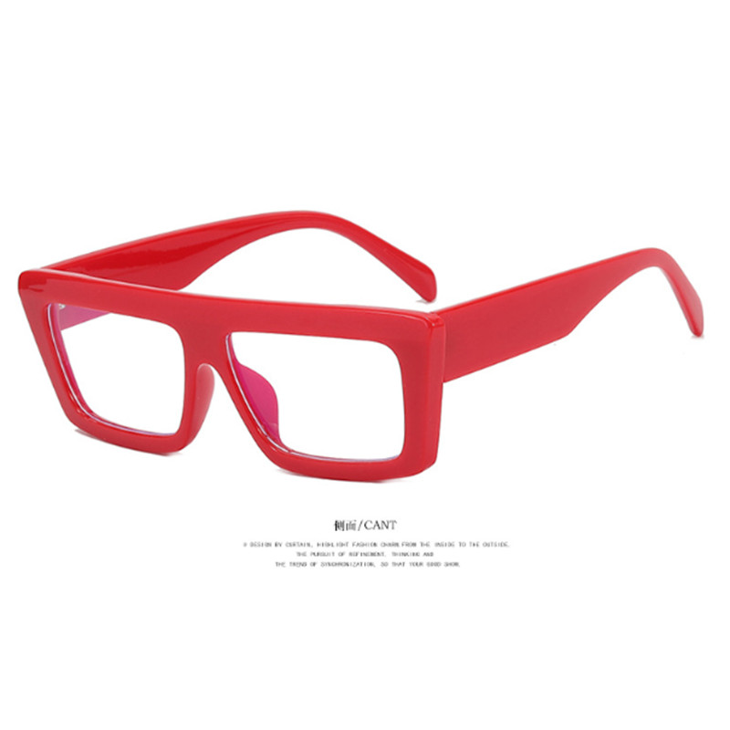 Men Women Square Anti Blue Light Clear Lens Reading Glasses Full Frame Glasses gallery