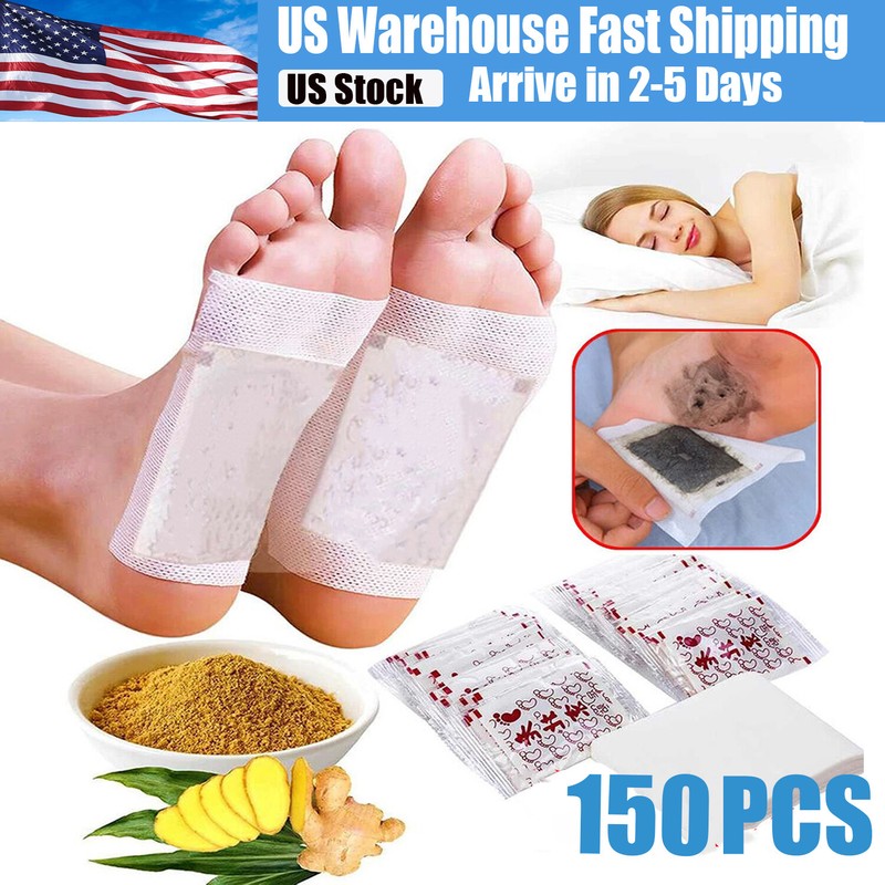 150PCS Detox Foot Patches Pads Body Toxins Feet Slimming Deep Cleansing Herbal
