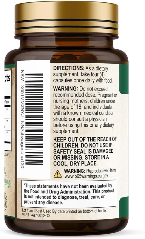 Organic Ashwagandha Capsules 2100mg Supplement w/ Black Pepper Root Powder gallery