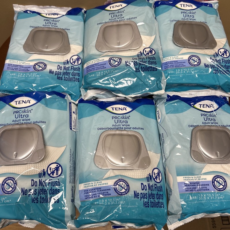Tena ProSkin Ultra Adult Wipes - 48 Count-Pack Of 6 gallery