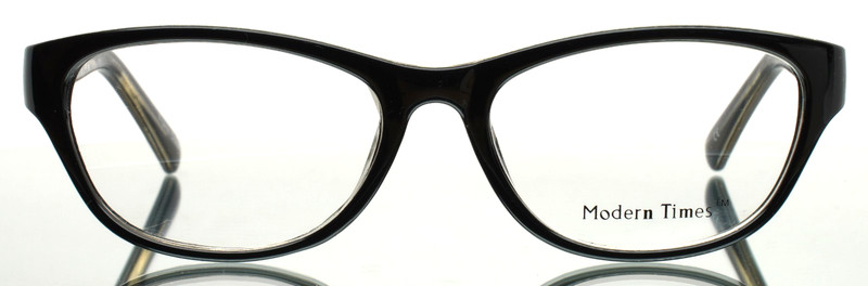 MODERN TIMES Festival Black Womens Semi Cat Eye Eyeglasses 52-17-135 B:36 gallery