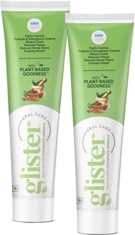 Amway Glister Multi-Action Toothpaste Herbal 200gm, pack of 2