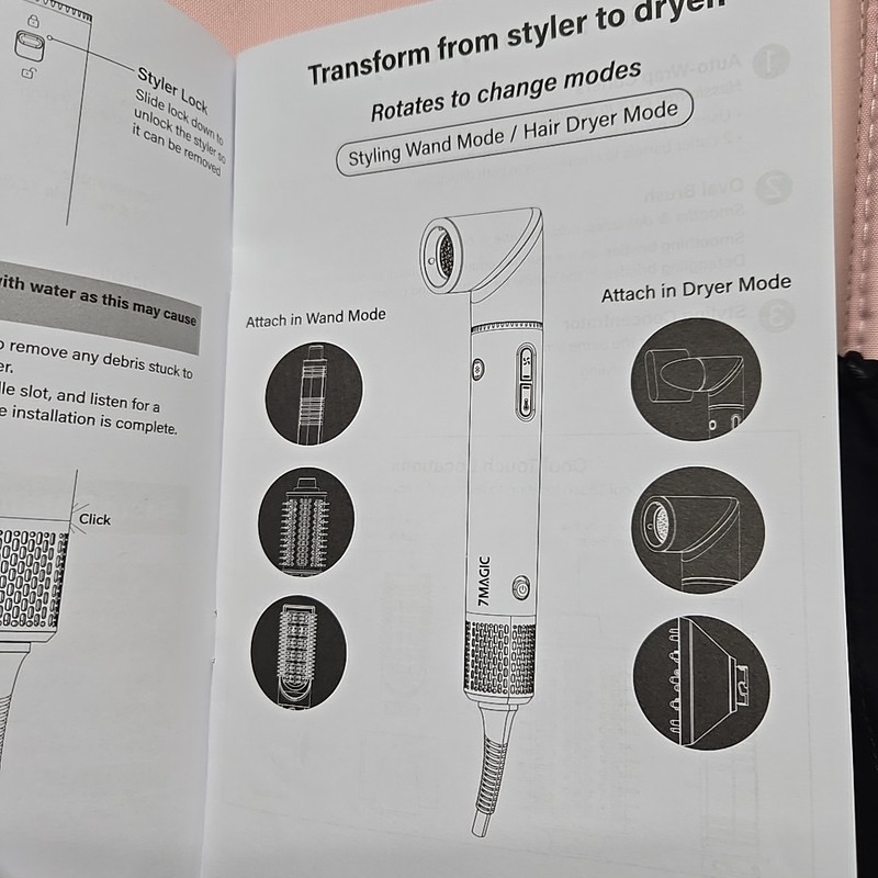 7MAGIC 7 in 1 Hair Styler & Hair Dryer Brush, 110,000 RPM High-Speed Blow Dryer gallery