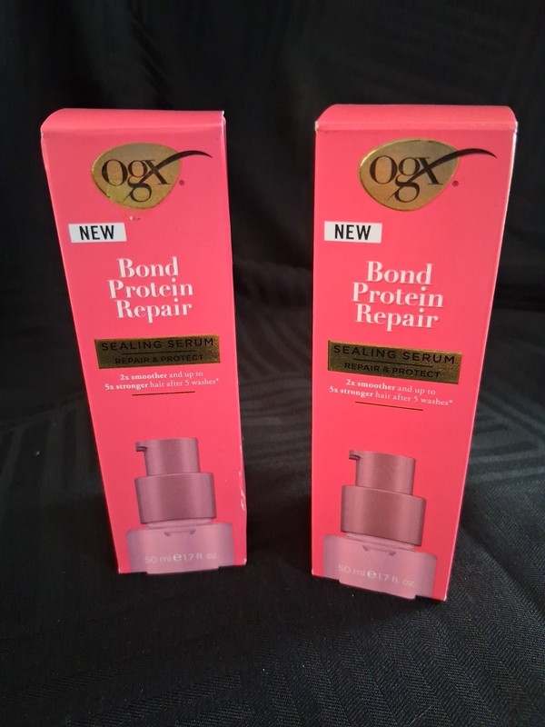 New (2) OGX Bond Protein Sealing Serum Repair 1.7 fl oz Each-Pump Bottles