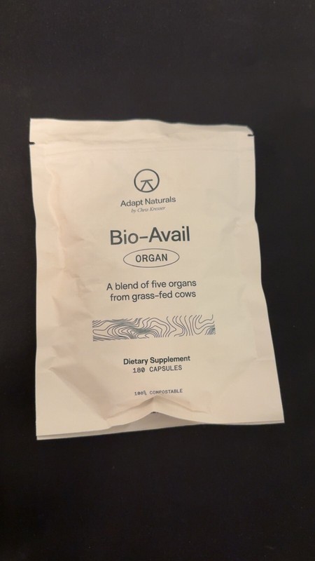 Adapt Naturals Bio Avail Organ – Dietary Supplement, 180 caps, Exp 04/12/26