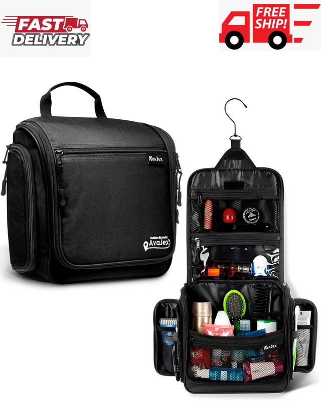 Travel Toiletry Bag for Men and Women – Large Hanging Organizer – Hygiene