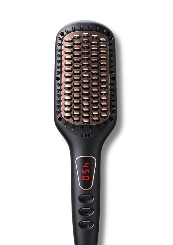 Black Hair Straightener Brush 2023 MCH Technology 450F Fast Smooth Frizz Free