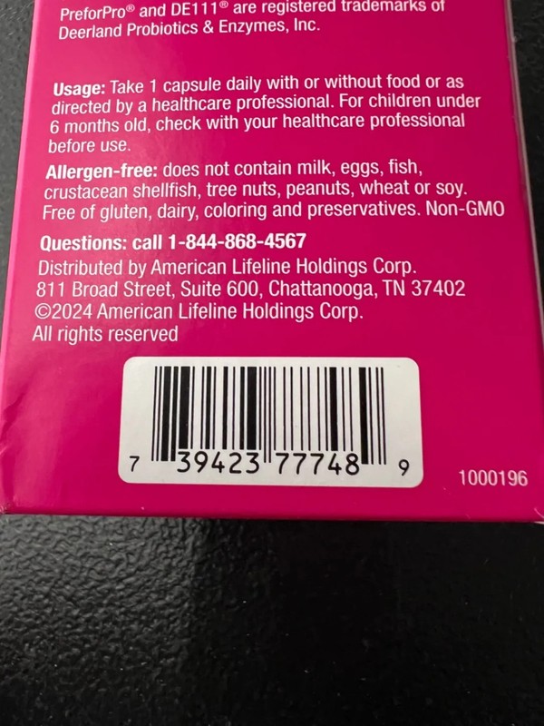Florajen Women's Triple Action Probiotic Pre Pro Cranberry Supplement 30 Capsule gallery