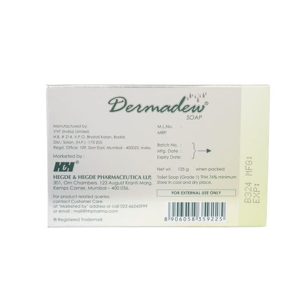 Dermadew Moisturizing Cleansing Soap 125 g Fast Shipping gallery