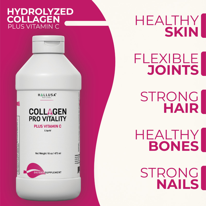 ANTI-AGING Collagen Liquid - Joint, Skin & Hair Health - 16 OZ with Vitamin C gallery