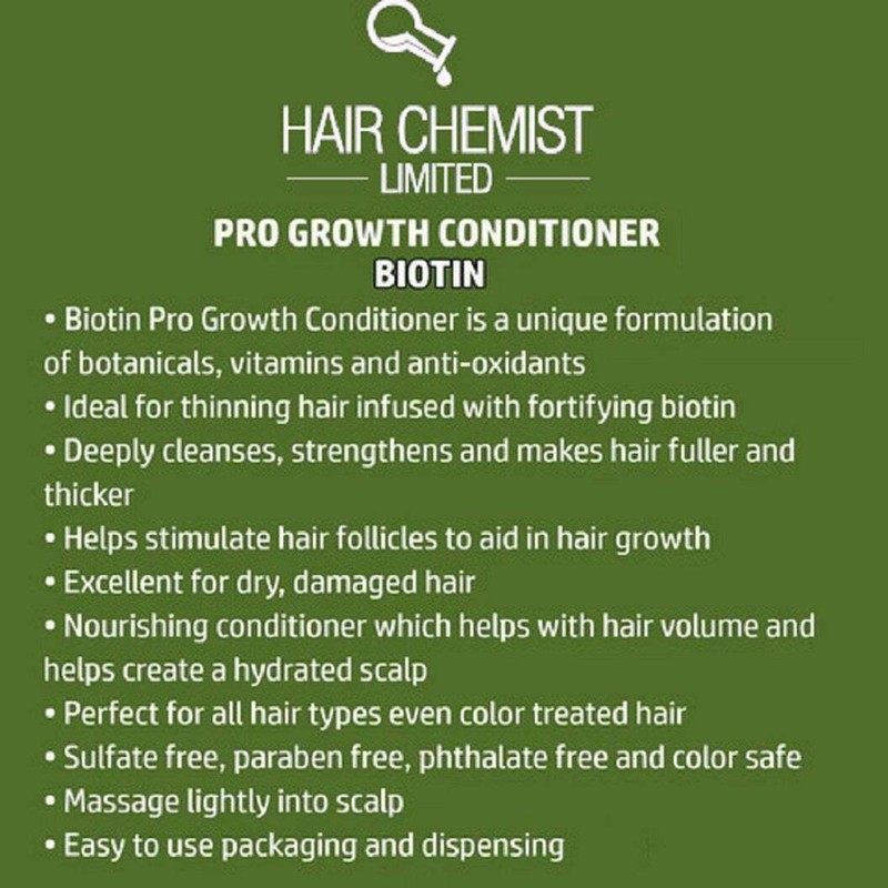Hair Chemist Biotin Pro-Growth Shampoo & Conditioner Set - Includes 33.8oz Shamp gallery