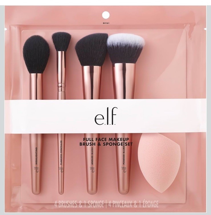 e.l.f. Complexion Essentials Brush & Sponge Set – New