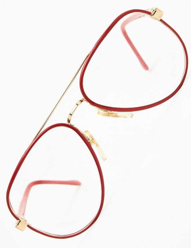 FILOS 3766 gold/red rockers bickers glasses frame vintage 80s👓unisex