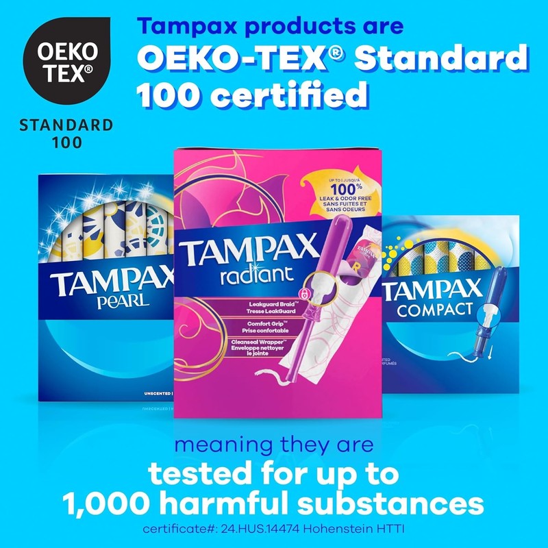 Tampax Pearl Tampons with LeakGuard Braid Ultra Absorbency Unscented 45 Count... gallery