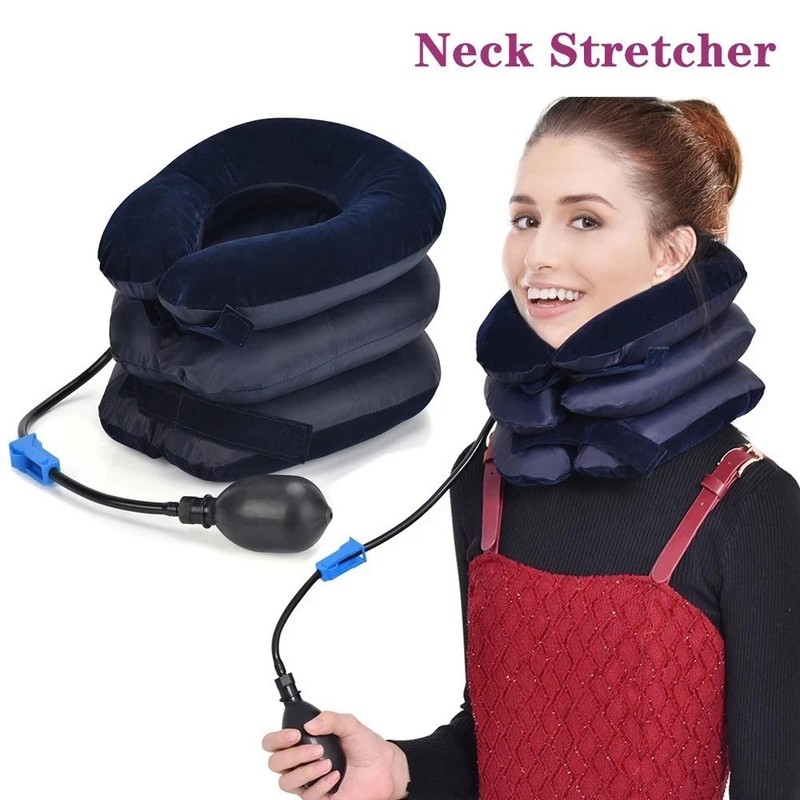 Cervical Neck Traction Device Collar Brace Support Pain Relief Stretcher Therapy