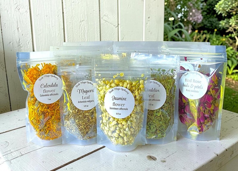 A - Z Witchy 1/2oz Ritual Spell Herb Bags 15gm Apothecary Wiccan Bulk Herbs gallery