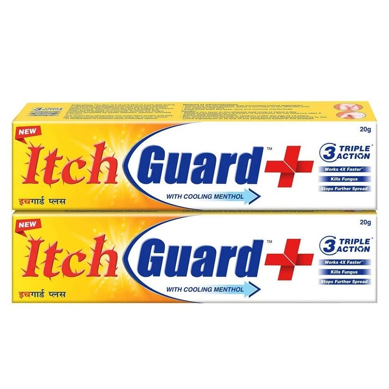 2 X Itch Guard Plus Cream 20 g each ANTI-FUNGAL for Itching, Rashes & Irritation