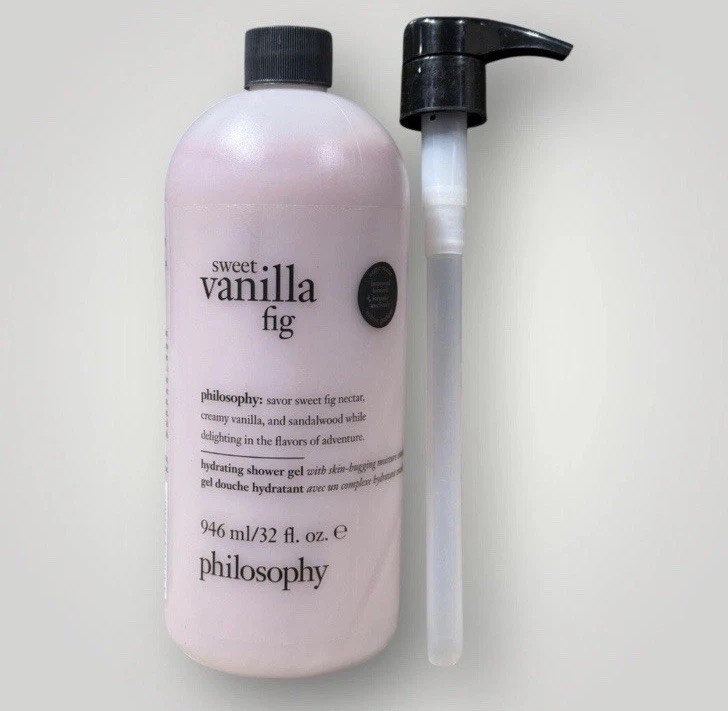 Philosophy Sweet Vanilla Fig Hydrating Shower Gel & Bubble Bath 32 oz W/pump