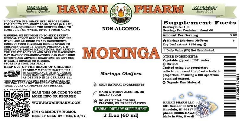 Moringa Liquid Extract, Moringa (Moringa Oleifera) Leaf Tincture gallery