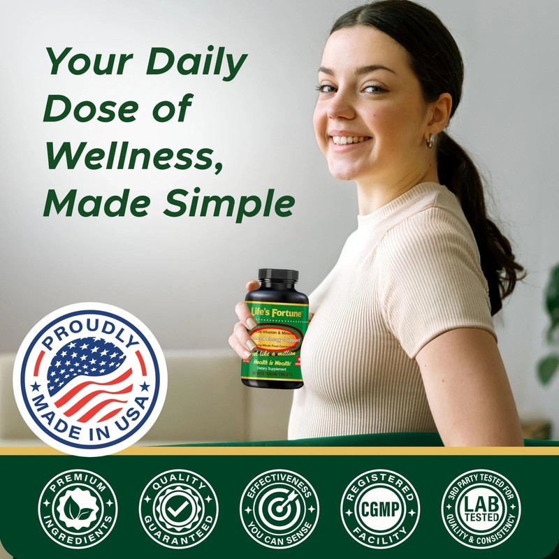 Life's Fortune Multivitamin & Mineral 60 Tablets All Natural Energy Source Su... gallery