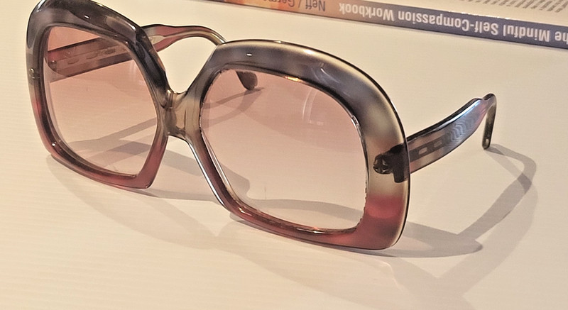 Pertegaz Barbudo Sunglasses Model 427 Blue/Red Frame Only 1970s Made in Spain gallery