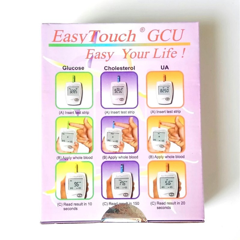 Easy Touch Blood GCU Blood Glucose Cholesterol Uric Acid Test (Tool & Strips) gallery