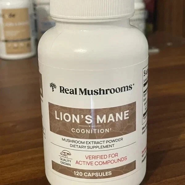 Real Mushrooms, Lion’s Mane, Mushroom Extract Powder, 120 Capsules FREE P+P