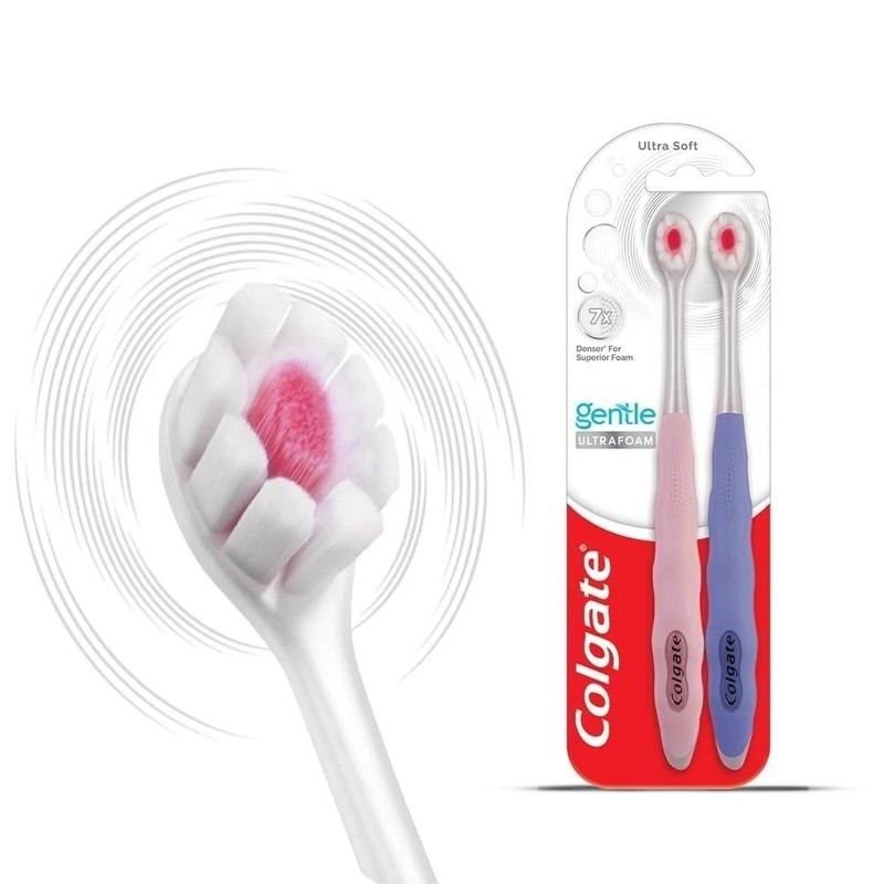 Colgate Gentle Ultrafoam Ultra Soft Toothbrush 2 units Free Shipping